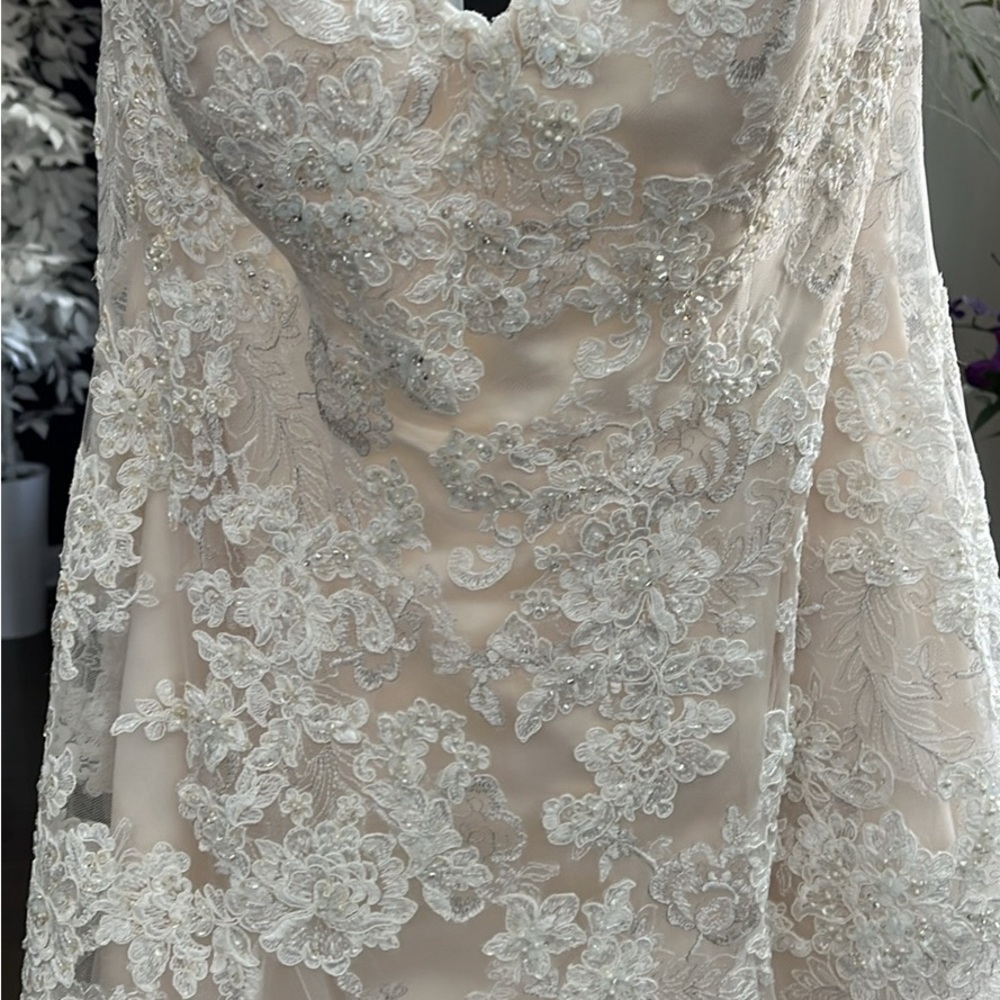 Casablanca lace and tulle wedding gown - Picture 3 of 5